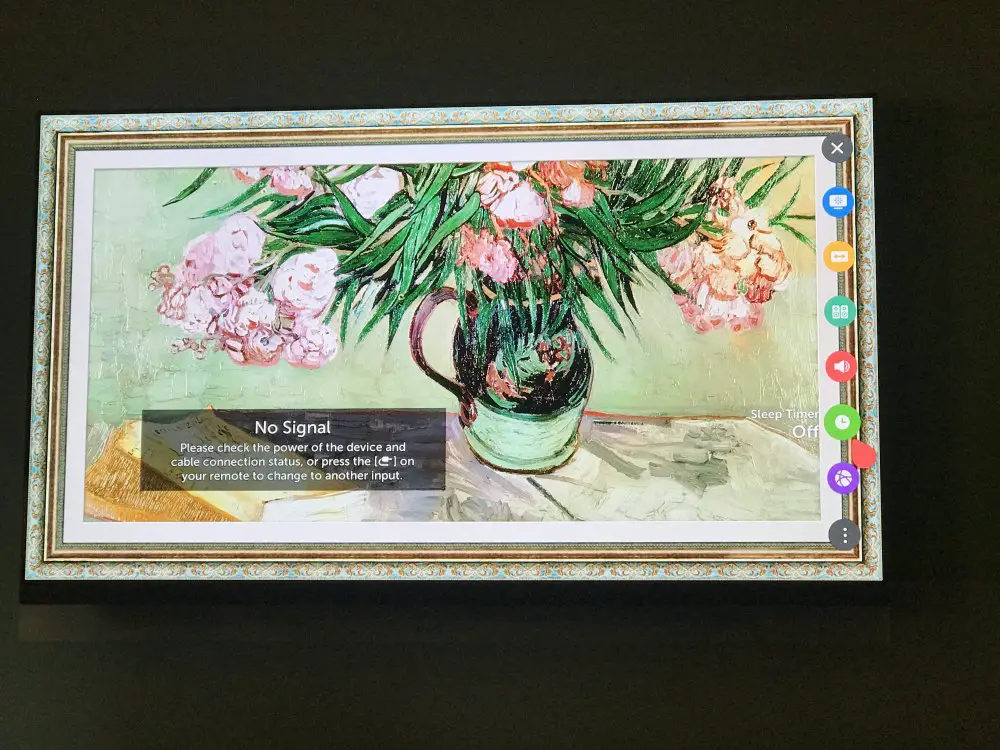 Cool screensaver ruined by No Signal warning LG55E8 - LG webOS Smart TV