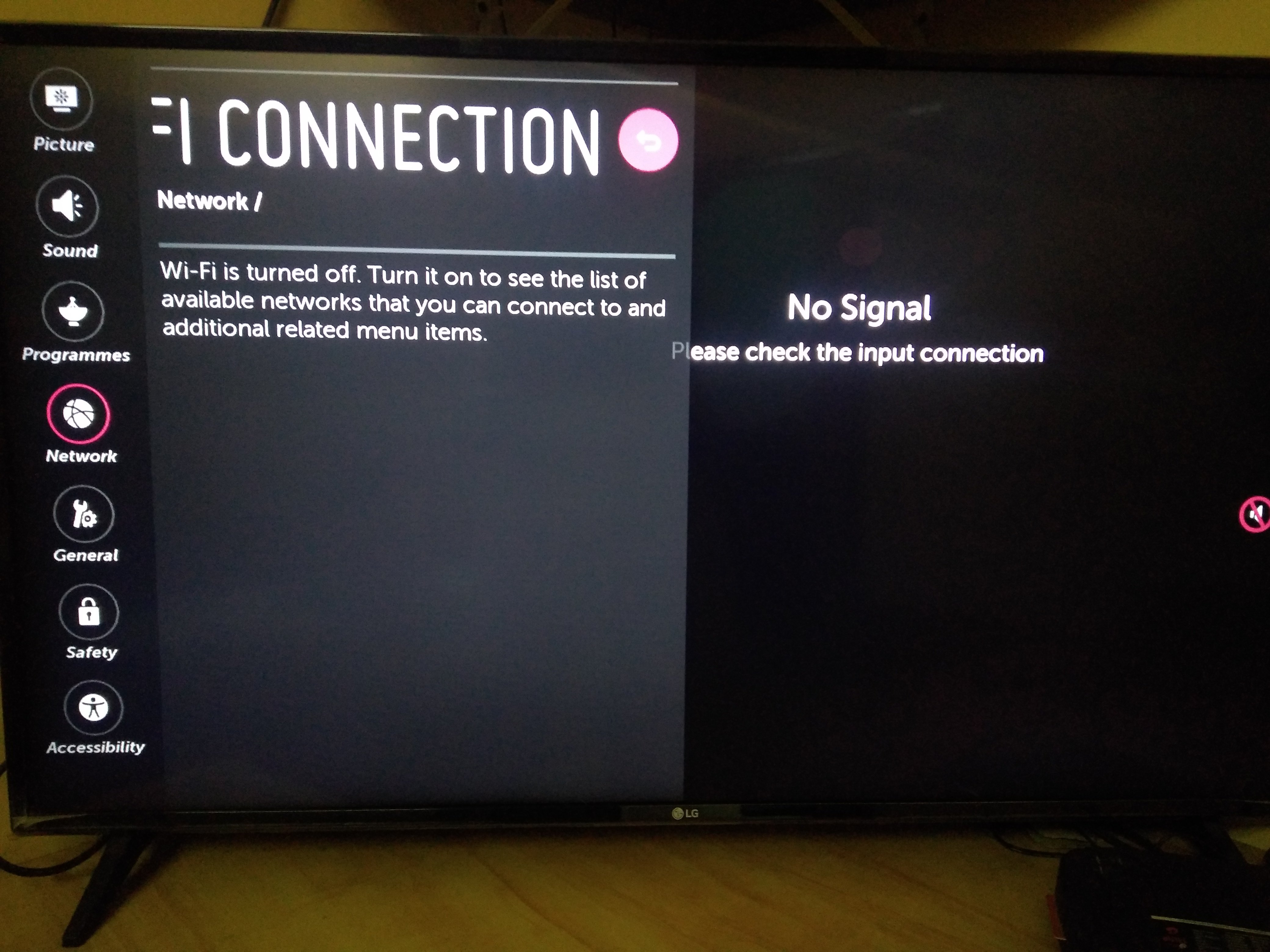 WiFi is turned off LG webOS Smart TV Questions LG webOS
