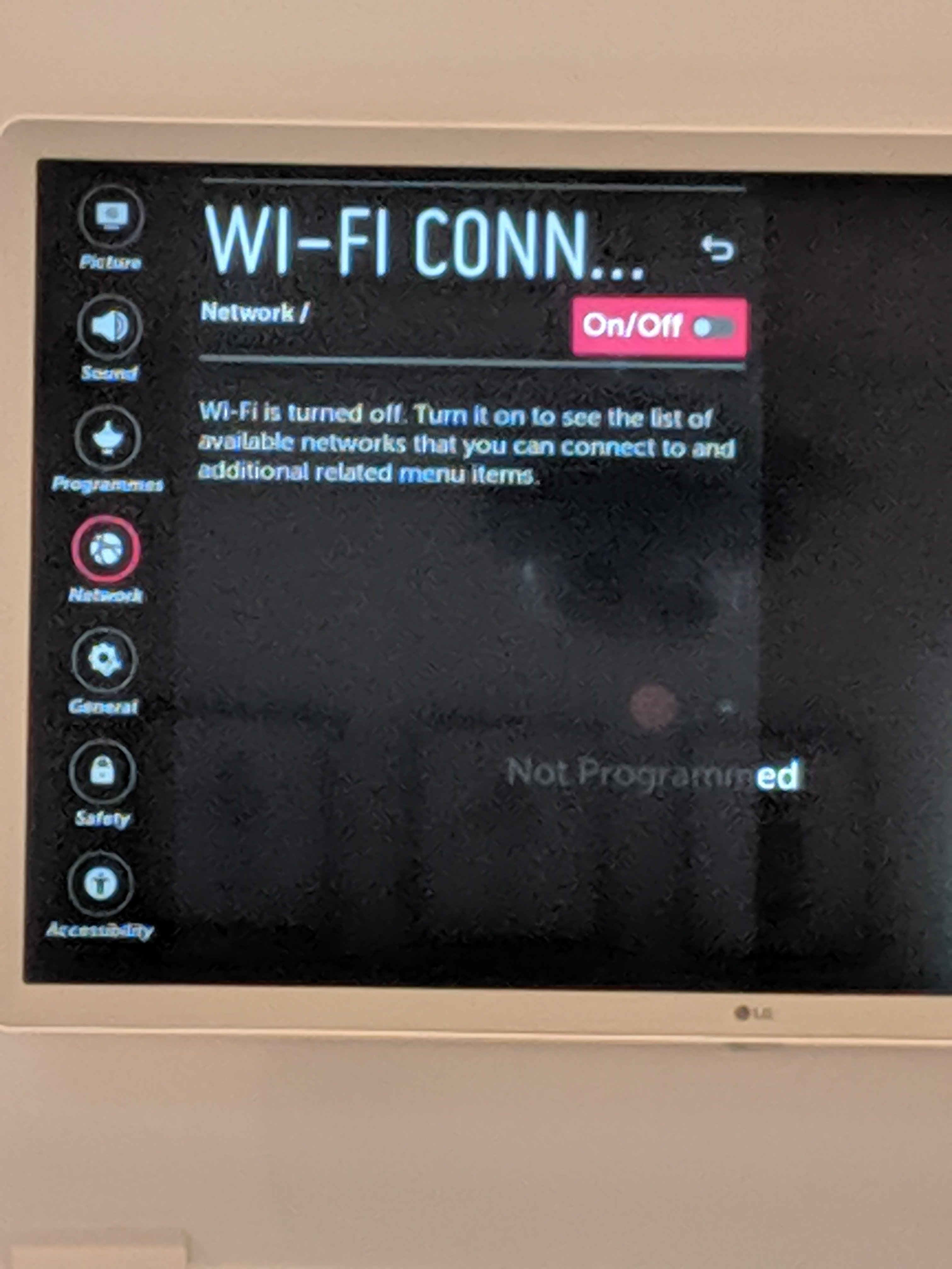 WIFI ON/OFF BUTTON?? LG webOS Smart TV Questions LG webOS