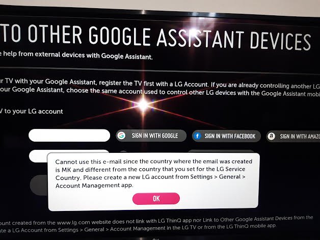 Problem With Linking Tv With Google Assistance Lg Ai Thinq Tv